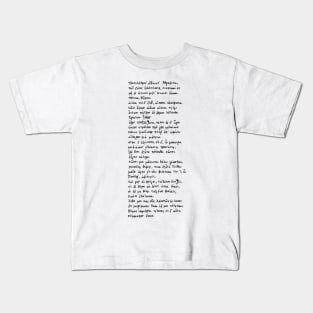 Hymn to Aphrodite: Ancient Greek poem (Black) Kids T-Shirt